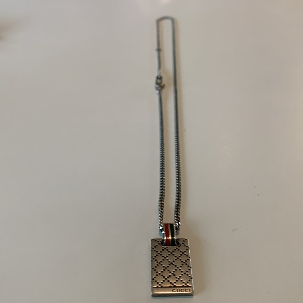 Gucci Silver and Red Pendant Necklace - Picture 3 of 10
